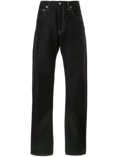 Shop Helmut Lang Straight-leg Jeans In Black