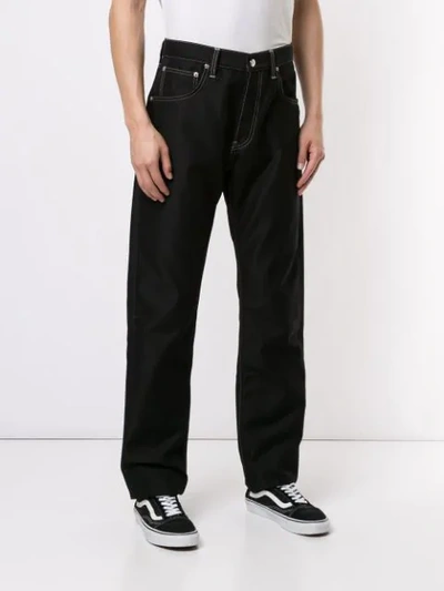 Shop Helmut Lang Straight-leg Jeans In Black
