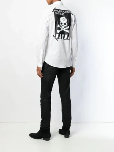 Shop Philipp Plein Skull Print Shirt - White