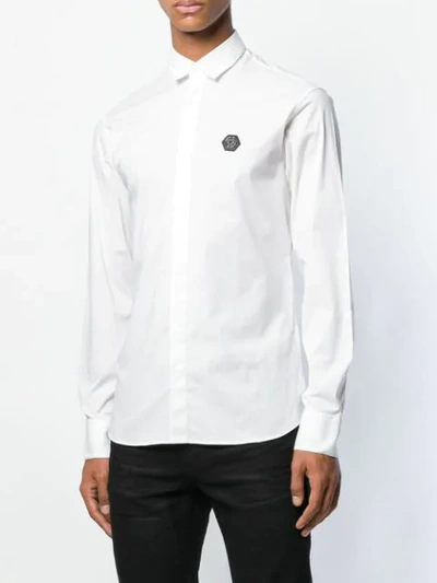 Shop Philipp Plein Skull Print Shirt - White