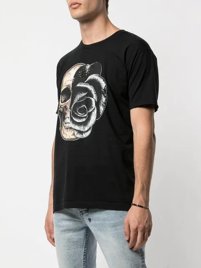 Shop Domrebel Skull T-shirt With 25 Crystals In Black
