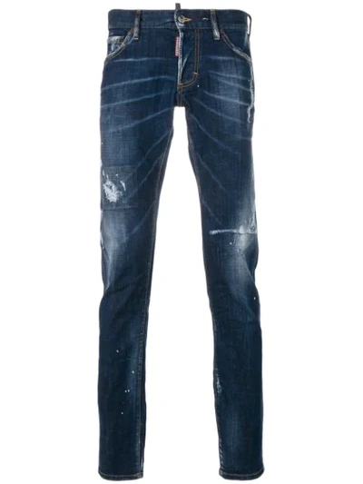 Shop Dsquared2 Spray Cool Guy Jeans In Blue
