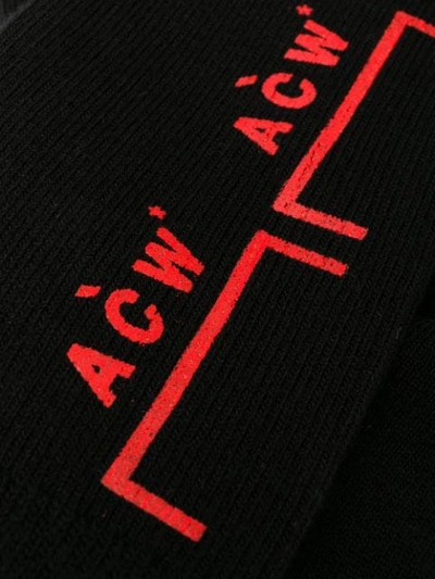 Shop A-cold-wall* Logo Socks In Black