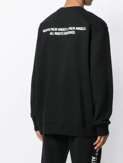 Shop Palm Angels Printed Sweatshirt In Black