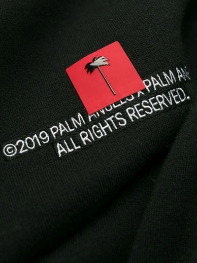 Shop Palm Angels Printed Sweatshirt In Black