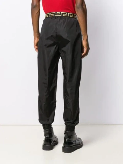 VERSACE ELASTICATED LOGO TRACK TROUSERS - 黑色