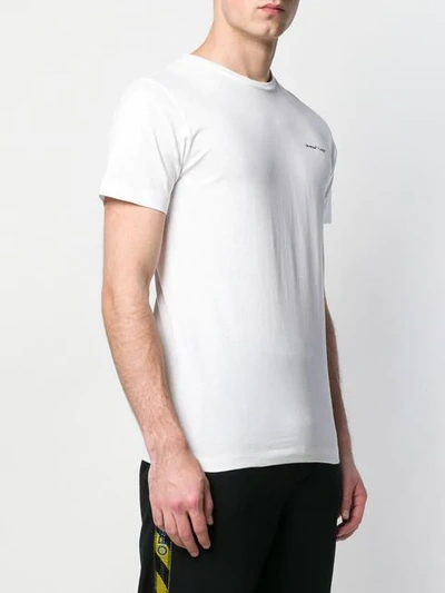 Shop Off-white Logo Slim Fit T-shirt In White