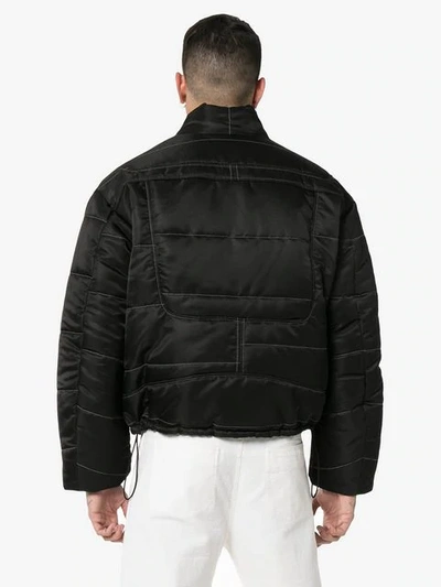 Shop Gmbh X Browns Harris Padded Jacket In Black