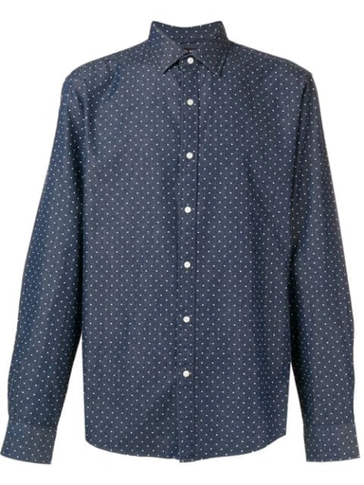 Shop Michael Michael Kors Polka Dot Shirt In Blue