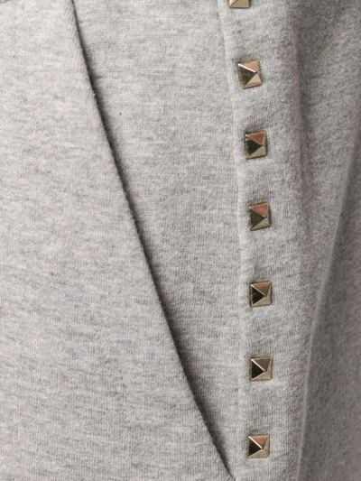 Shop Valentino Rockstud Shorts In Grey