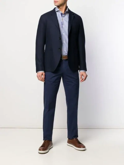 Shop Canali Schmale Chino In Blue