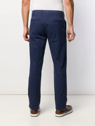 Shop Canali Schmale Chino In Blue