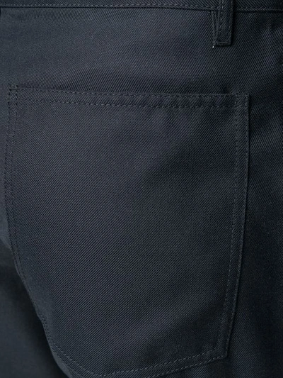Shop Comme Des Garçons Shirt Cropped Tailored Trousers In Blue