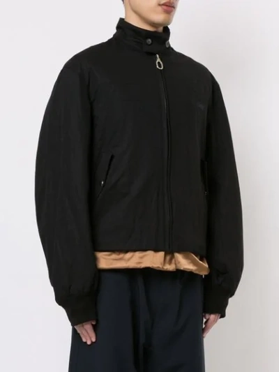 Shop Lanvin Layered Bomber Jacket In Black