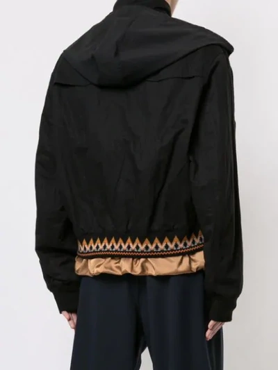 Shop Lanvin Layered Bomber Jacket In Black