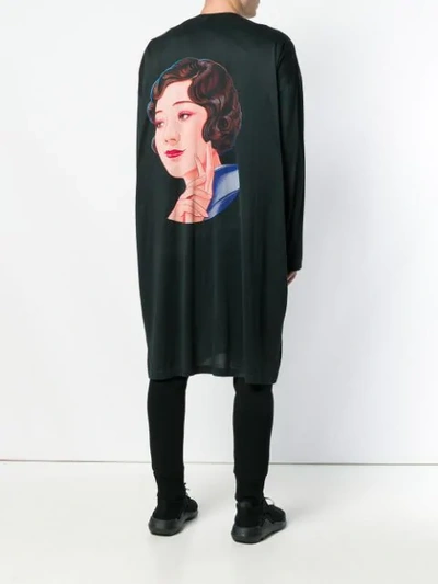 oversized printed cardigan