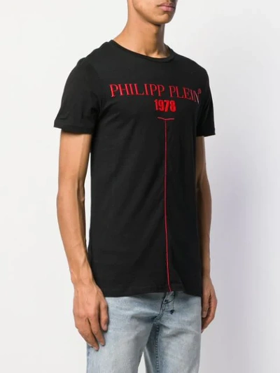 Shop Philipp Plein Logo T-shirt In Black