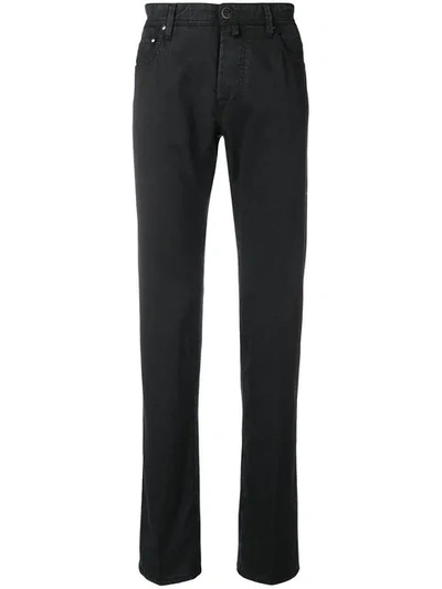 Shop Jacob Cohen Slim Fit Trousers In Black