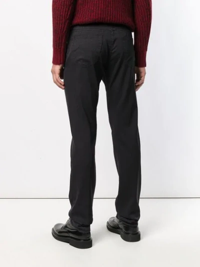 Shop Jacob Cohen Slim Fit Trousers In Black