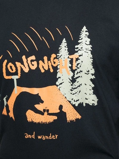 Shop And Wander T-shirt Mit "long Night"-print - Blau In Blue