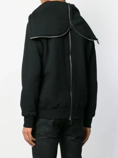 Shop Alexander Mcqueen Back-zip Hoodie In Black