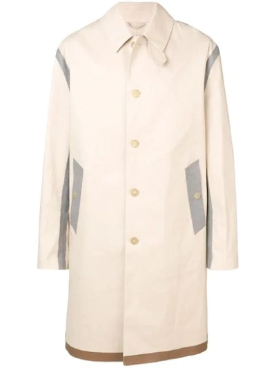 Shop Mackintosh Putty Bonded Cotton Oversized Coat Gr-095/io In Neutrals