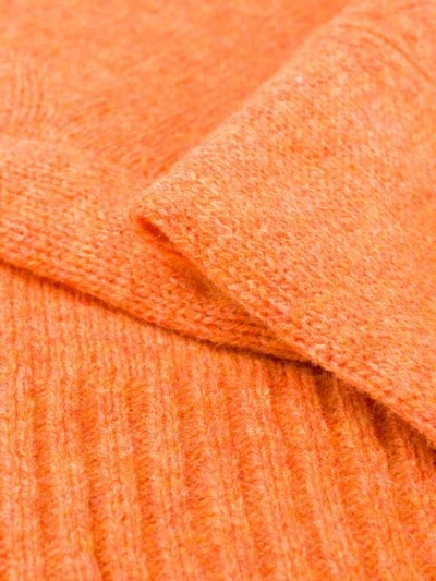 Shop Prada 'shetland' Pullover Mit Rundem Ausschnitt In Orange