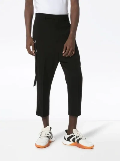 Shop Rick Owens Cropped-hose - Schwarz In Black