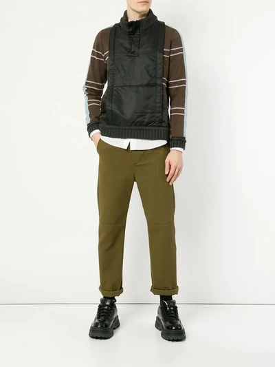 Shop Craig Green Shell Panelled Sweater In Brown