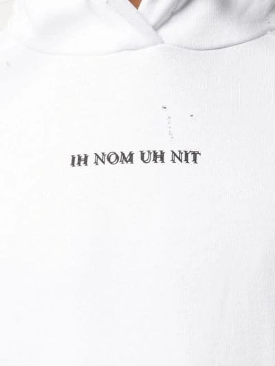 Shop Ih Nom Uh Nit Logo Print Hoodie In White