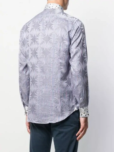 Shop Etro Embroidered Long-sleeve Shirt In Blue