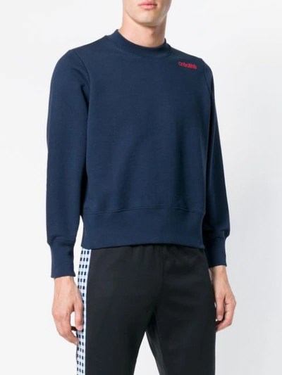 Shop Wales Bonner Round Neck Sweatshirt In Blue