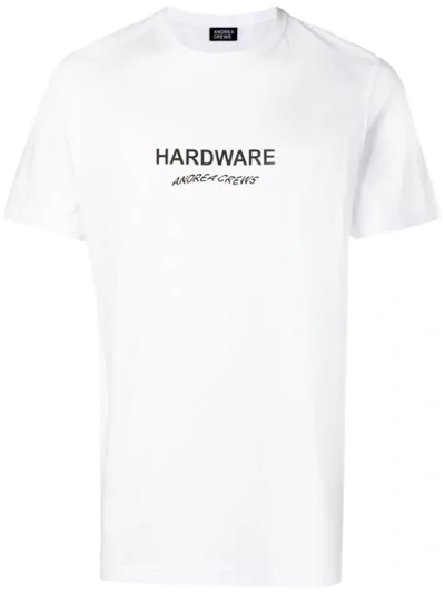 Shop Andrea Crews T-shirt Mit Logo In White