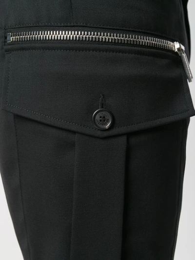 Shop Dsquared2 Zip-embellished Cropped Trousers - Black
