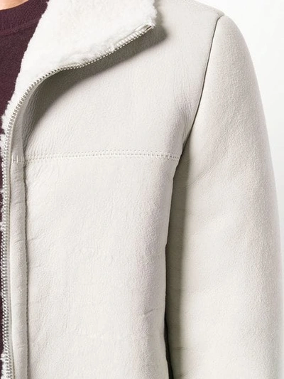 Shop Salvatore Santoro Shearling Jacket In White
