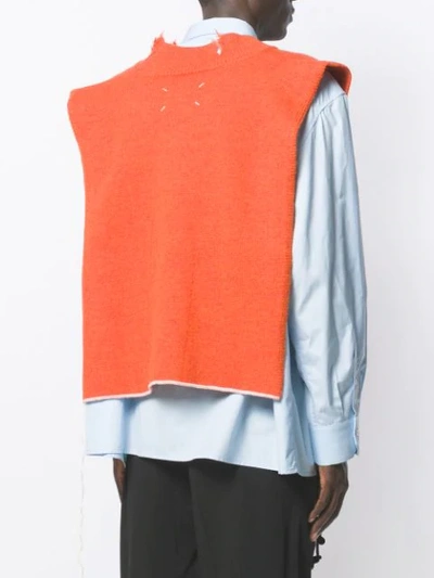 Shop Maison Margiela Sleeveless Sweatshirt In 181 Orange