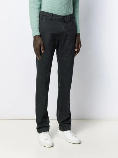 Shop Jacob Cohen Classic Chinos In Black