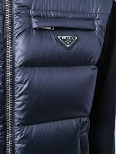 Shop Prada Logo Plaque Gilet In F084d Navy+aviazione