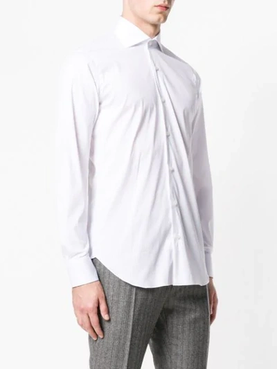 Shop Barba Spread Collar Shirt - White