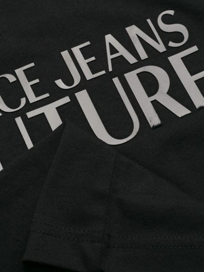 Shop Versace Jeans Couture Logo Print T-shirt In Black