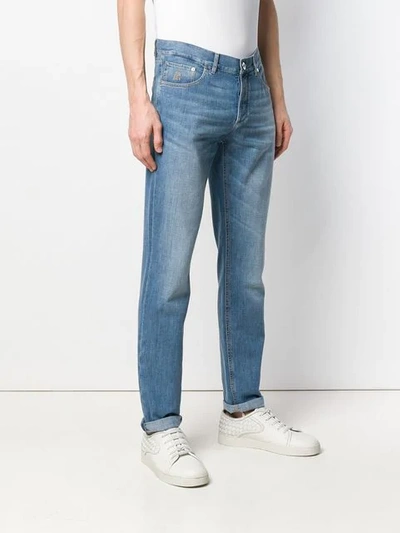 Shop Brunello Cucinelli Jeans Mit Geradem Bein In Blue