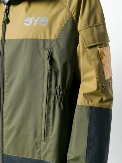 Shop Junya Watanabe Man Colour-block Hooded Parka - Green