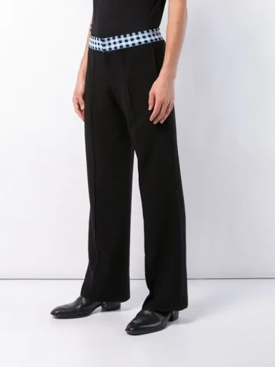 Shop Wales Bonner Straight-leg Trousers In Black