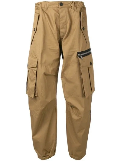 Shop Dsquared2 Cargo Trousers In Brown