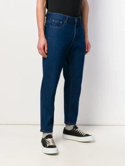 Shop Ami Alexandre Mattiussi Carrot Fit 5 Pockets Jeans In Blue