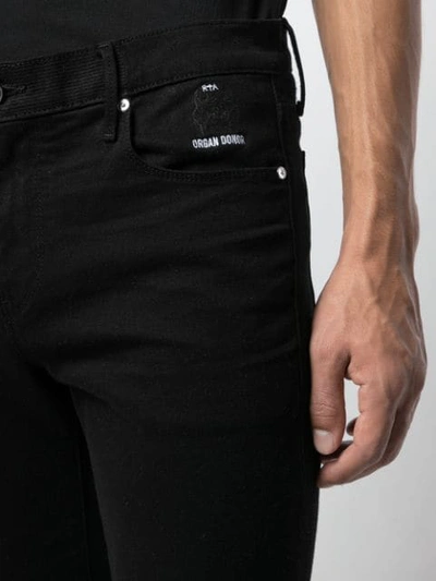 Shop Rta Raw Hem Skinny Jeans In Black