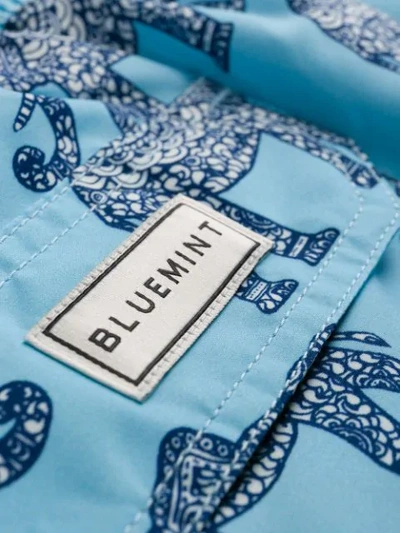 Shop Bluemint Kandula Print Swim Shorts In Blue