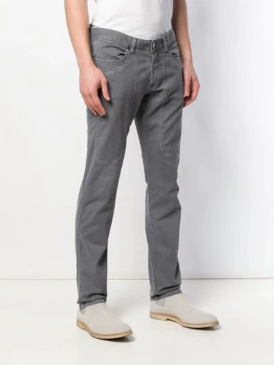 Shop Jeckerson Straight Leg Trousers - Grey