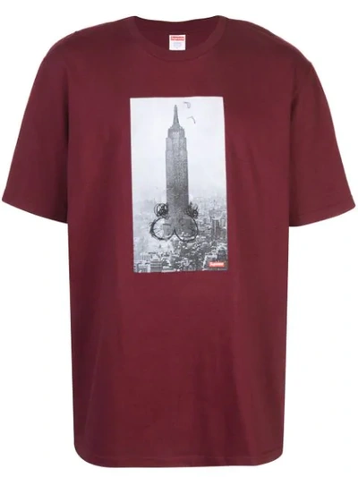 SUPREME MIKE KELLY EMPIRE STATE T恤 - 红色