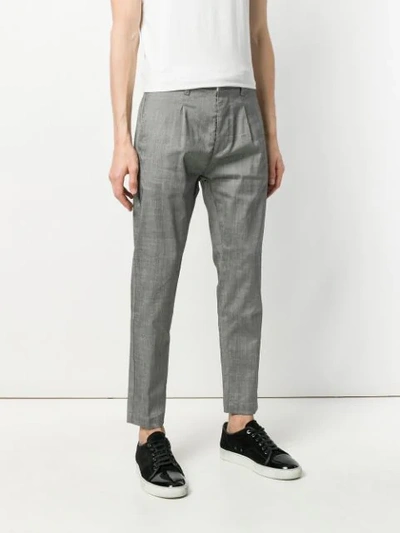 Shop Al Duca D'aosta Pinstripe Slim Fit Trousers In Grey